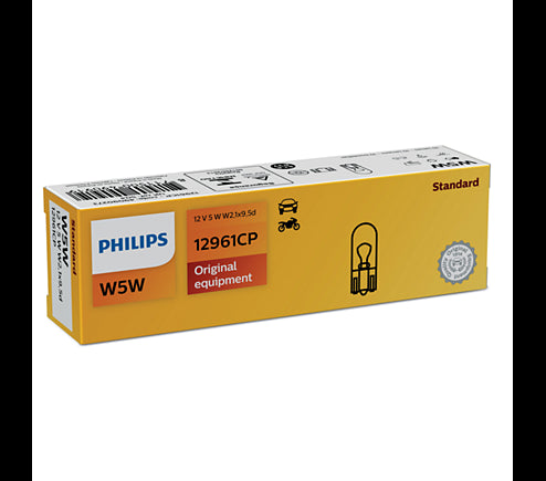 PHILIPS W5W 12V5W W2,1X9,5D CP | 10 PCS
