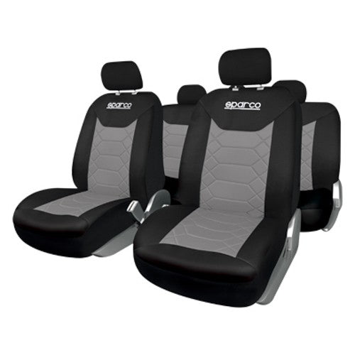 JUEGO FUNDAS BK GRIS/NEGRO SPARCO CS6