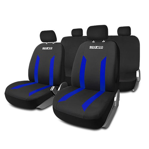 JUEGO FUNDAS SABBIA NEGRO/AZUL CS6