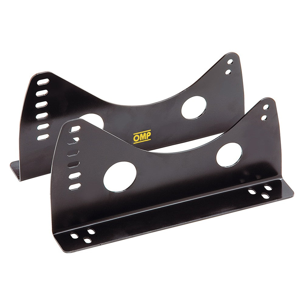 PAR DE SOPORTES ASIENTO CON INSERCIONES LATERALES DE ACERO DE ESPESOR 3 MM NEGRO