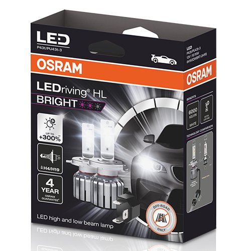 OSRAM LEDRIVING® HL BRIGHT 12V 15.0/15.0W P43T / PU43T-3 ? \"H4/H19\"