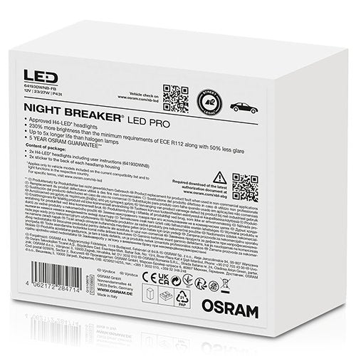 H4 LED 2NIGHT BREAKER STREET LEGAL NEXT GEN PRO SET BOX CS4