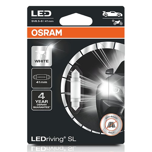 OSRAM LEDRIVING® 6413DWP-01B 0,6W/12V SV8.5-8 ? \"C5W\" 41MM WHITE 6000K