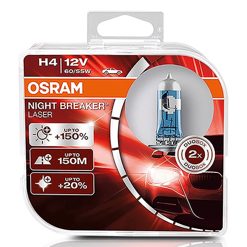 H4 2 NIGHT B LASER 55/60W 12V NEXT GENERATION +150%