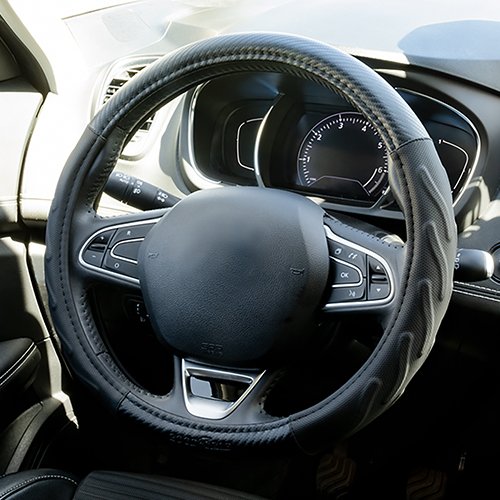 FUNDA VOLANTE NEGRA/CARBONO GY CS