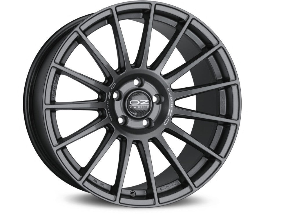 LLANTA OZ SUPERTURISM DAKAR 10x20 ET19 5x112 MATT GRAPHITE SILVER LETTERING KBA