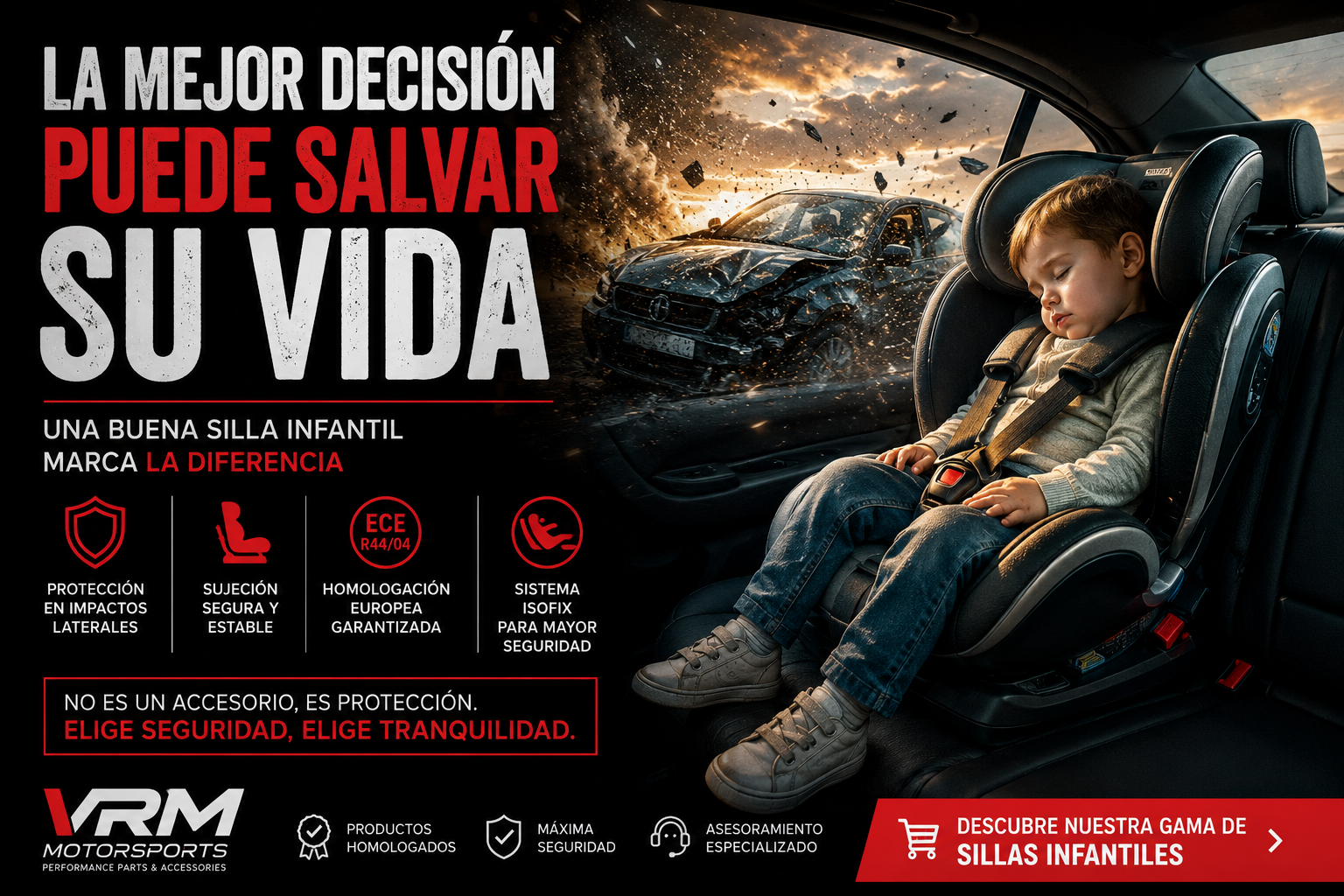 La importancia de una buena silla infantil: la diferencia entre un susto y una tragedia