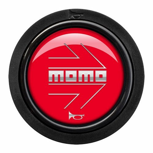 PULSADOR MOMO ARROW LOGO.POLIBOTINES MOMO ROJO.-CHR.2C F