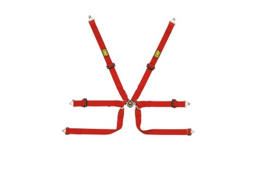 OMP ARNES EN POLYESTER PARA FORMULA - 6 PUNTOS - PULL UP. ERGAL AJUSTE- ROJO - OMP original VRM Motorsports imagen 1