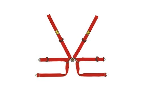 OMP ARNES EN POLYESTER PARA FORMULA - 6 PUNTOS - PULL UP. ERGAL AJUSTE- ROJO - OMP original VRM Motorsports imagen 1