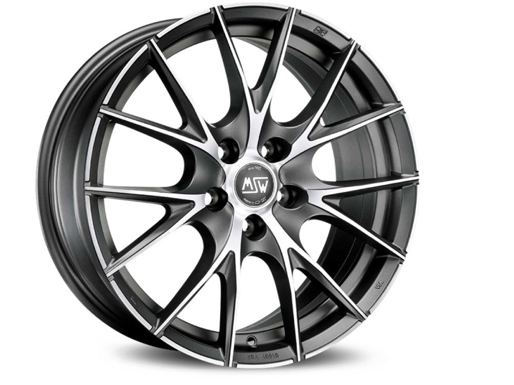 OZ LLANTA MSW MSW 25 7x16 ET42 4x100 TITANIO MATE PULIDO KBA NAD