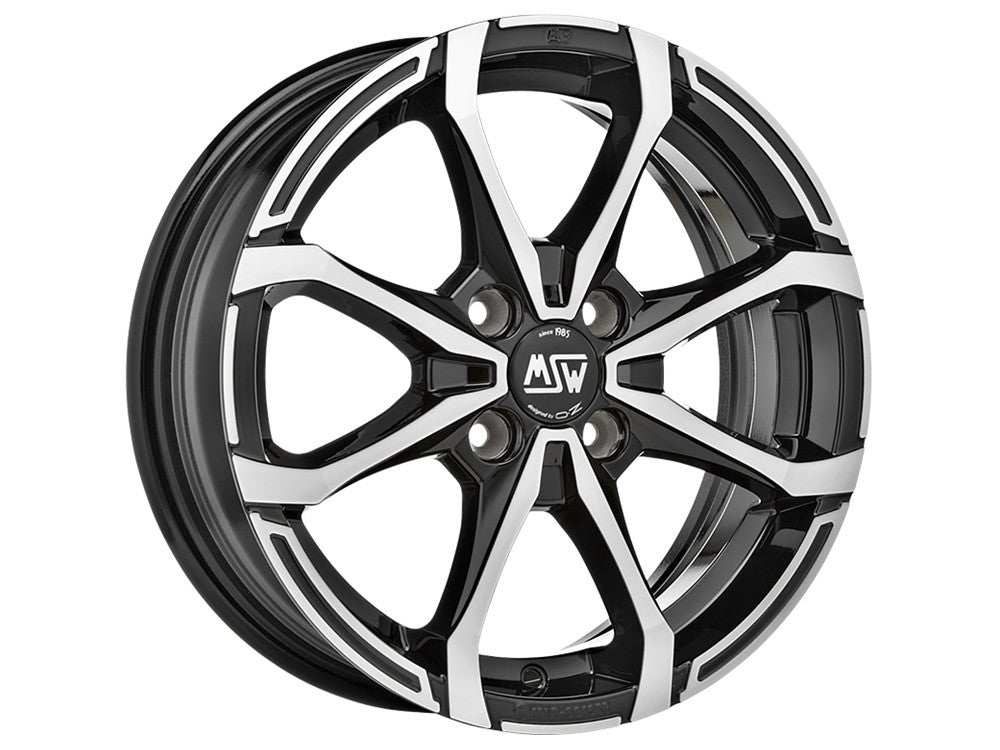 OZ LLANTA MSW MSW X4 5.5x14 ET40 4x100 BLACK FULL POLISHED (GBFP)
