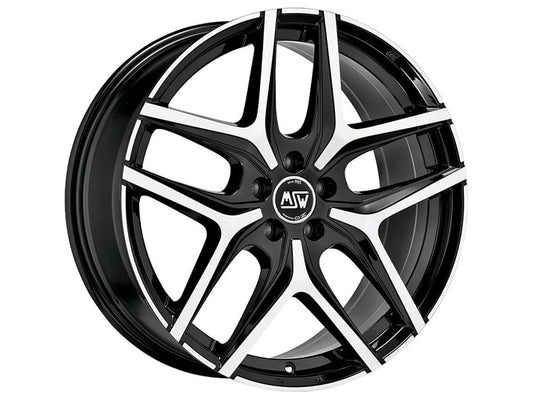 VOLKSWAGEN LLANTA  MSW 40 7x17 ET45 5x120 65.06 BLACK FULL POLISHED (GBFP)