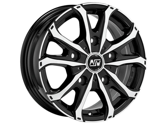 LLANTA  MSW MSW 48 VAN 6.5x16 ET55 5x118 71.06 BLACK FULL POLISHED (GBFP)