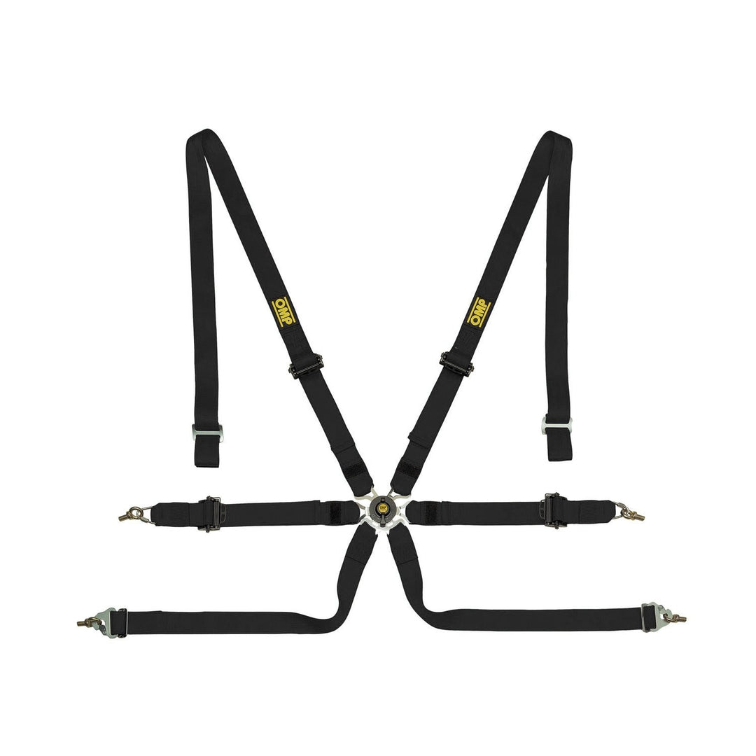 OMP ARNES EN POLYESTER PARA SALOON - 6 PUNTOS - PULL UP. ERGAL AJUSTE- NEGRO - OMP original VRM Motorsports imagen 1