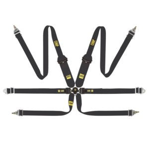 OMP ARNES EN POLYESTER PARA FORMULA - 6 PUNTOS - PULL UP. ERGAL AJUSTE- NEGRO - OMP original VRM Motorsports imagen 1