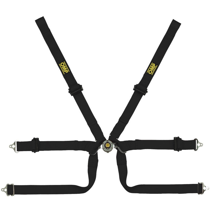 OMP ARNES EN POLYESTER PARA FORMULA - 6 PUNTOS - PULL UP. ERGAL AJUSTE- NEGRO - OMP original VRM Motorsports imagen 1