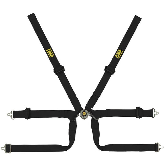 OMP ARNES EN POLYESTER PARA FORMULA - 6 PUNTOS - PULL UP. ERGAL AJUSTE- NEGRO - OMP original VRM Motorsports imagen 1