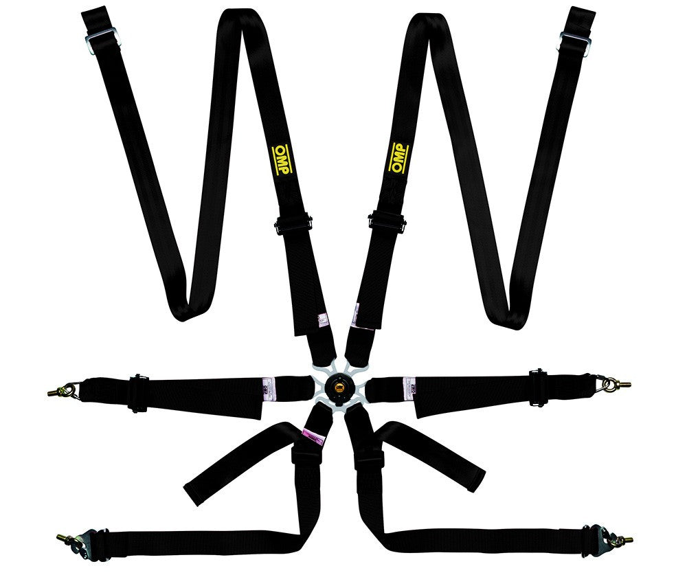 OMP ARNES EN POLYESTER PARA SALOON - 6 PUNTOS - PULL DOWN. ERGAL AJUSTE- NEGRO - OMP original VRM Motorsports imagen 1