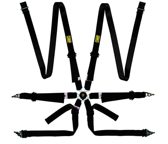 OMP ARNES EN POLYESTER PARA SALOON - 6 PUNTOS - PULL DOWN. ERGAL AJUSTE- NEGRO - OMP original VRM Motorsports imagen 1