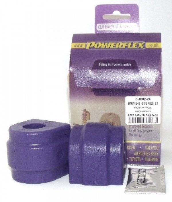 Delantero Barra Estabilizadora Silentblock 24Mm Powerflex PFF5-4602-24 VRM Motorsports
