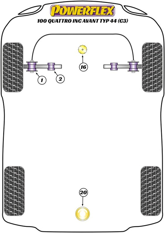 Trasero Diferencial Trasero Montaje Silentblock Powerflex PFR85-1020 VRM Motorsports imagen 2