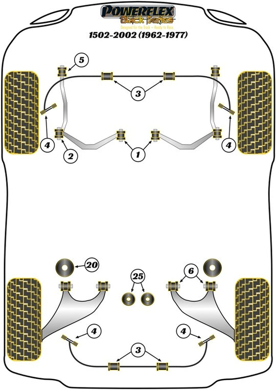 Delantero Brazo Inferior Silentblock Exterior Powerflex PFF5-2002 VRM Motorsports imagen 3