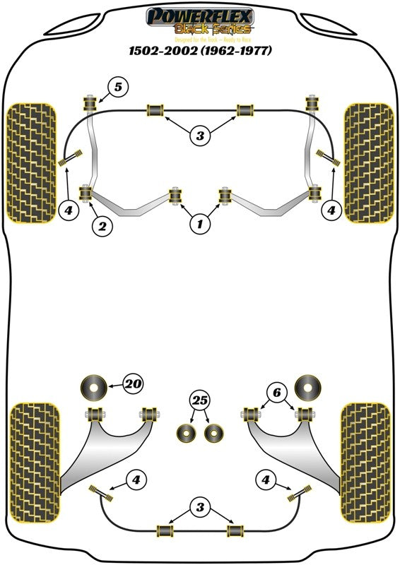 Delantero Brazo Inferior Silentblock Exterior Powerflex PFF5-2002 VRM Motorsports imagen 3