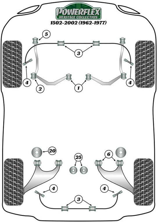 Delantero Brazo Inferior Silentblock Exterior Powerflex PFF5-2002 VRM Motorsports imagen 4