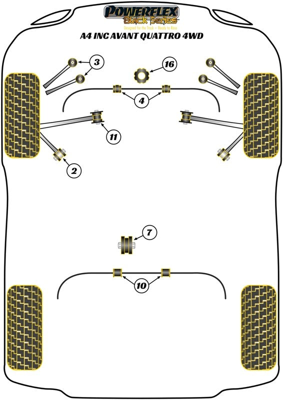 Trasero Diferencial Delantero Montaje Silentblock Powerflex PFR3-270 VRM Motorsports imagen 3