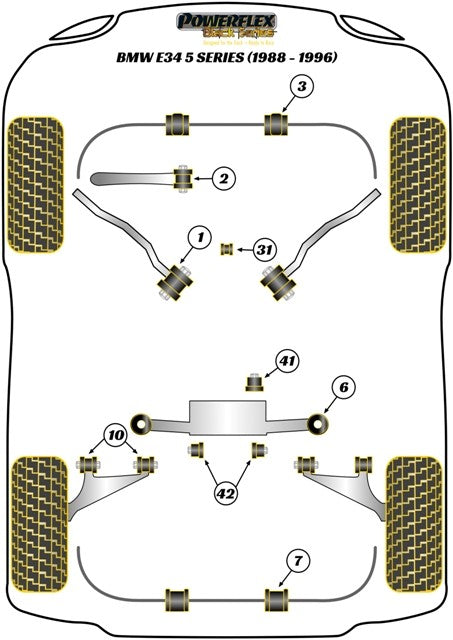 Delantero Inferior Brazo De Suspension Silentblock Interior Powerflex PFF5-602BLK VRM Motorsports imagen 3