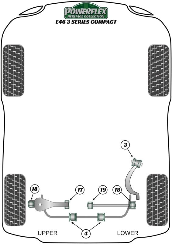 Delantero Triangulo Trasero Silentblock Powerflex PFF5-4601-60 VRM Motorsports imagen 4