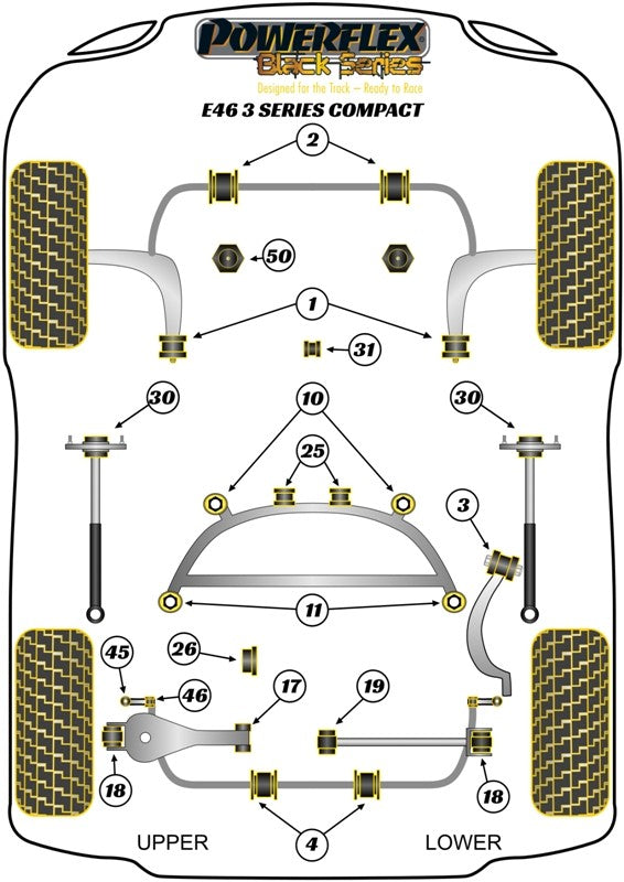 Trasero Roll Bar Montaje Silentblock 22.5Mm Powerflex PFR5-504-22.5 VRM Motorsports imagen 3