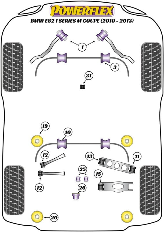 Trasero Diferencial Trasero Montaje Silentblock Powerflex PFR5-1226BLK VRM Motorsports imagen 2