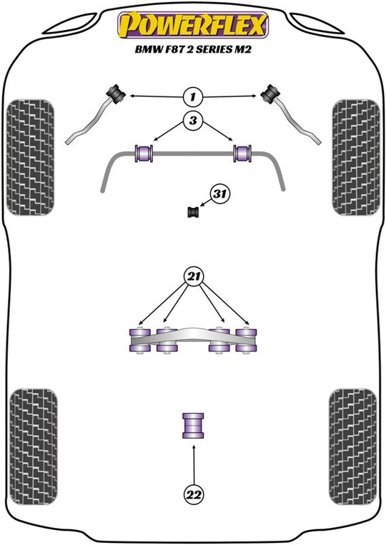 Trasero Diferencial Trasero Montaje Silentblock Powerflex PFR5-4026 VRM Motorsports imagen 2