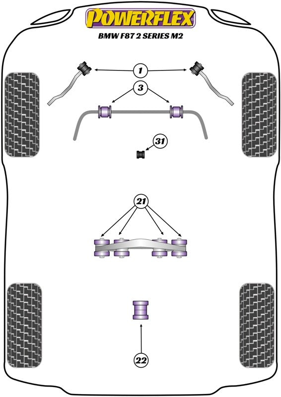 Trasero Diferencial Trasero Montaje Silentblock Powerflex PFR5-4026 VRM Motorsports imagen 2