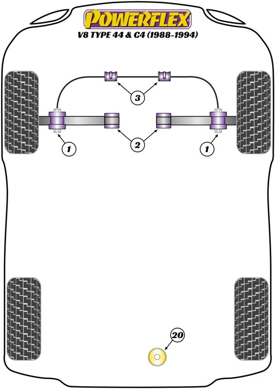 Delantero Barra Estabilizadora A Chassis 25Mm Powerflex PFF3-403-25 VRM Motorsports imagen 2