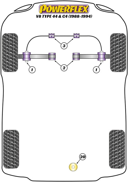 Delantero Barra Estabilizadora A Chassis 25Mm Powerflex PFF3-403-25 VRM Motorsports imagen 2