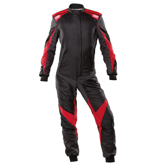 TRAJE CARRERAS ONE EVO NEGRO/ROJO TALLA 58 FIA 8856-2018 OMP RACING | VRM Motorsports