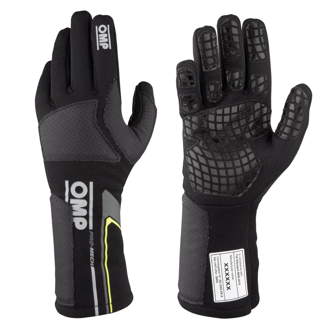OMP GUANTES PRO MECH EVO NEGRO TG. M FIA 8856-2018 - OMP original VRM Motorsports imagen 1