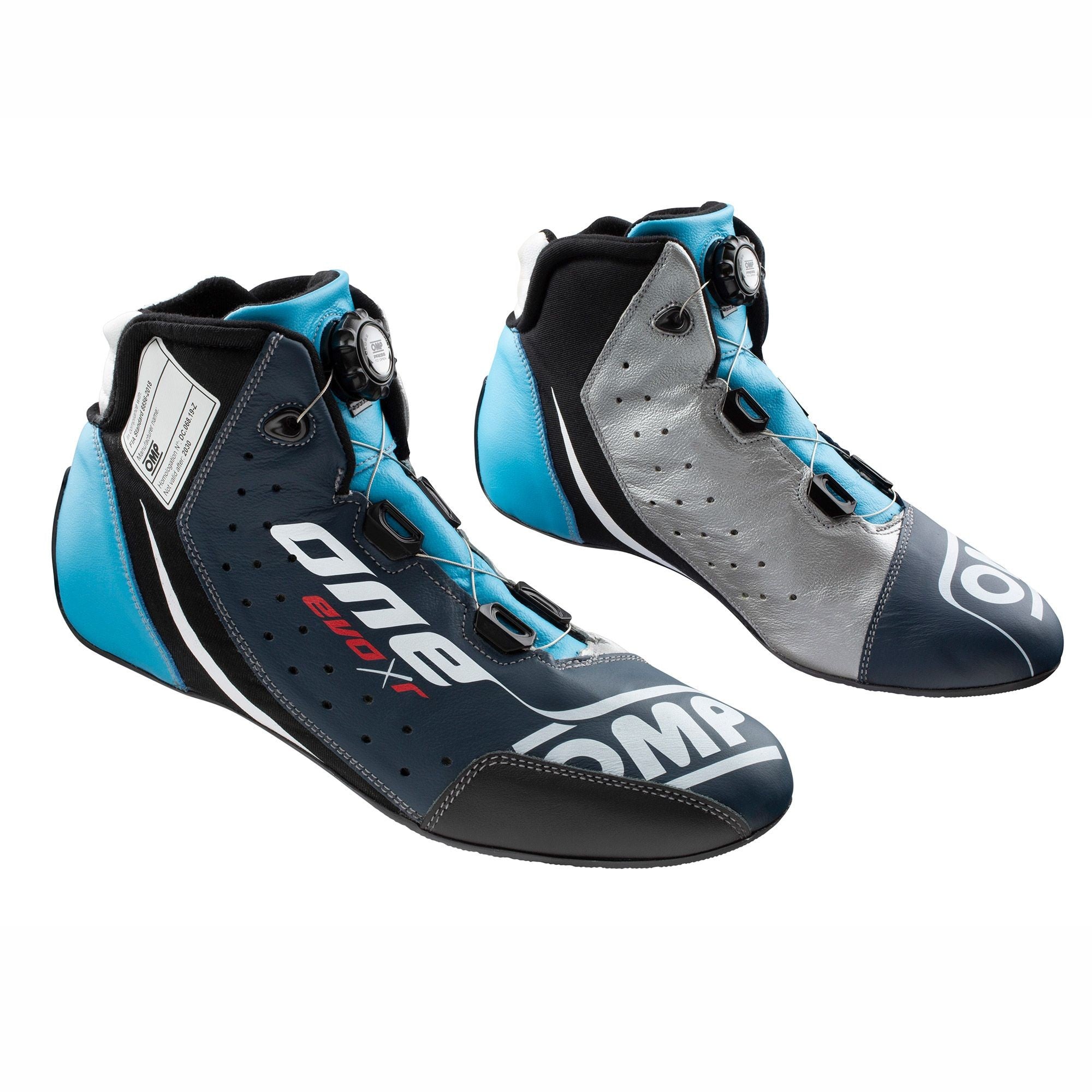 OMP ZAPATILLAS ONE EVO X R AZUL/GRIS/CIAN TALLA 44 FIA 8856-2018 - OMP original VRM Motorsports imagen 1