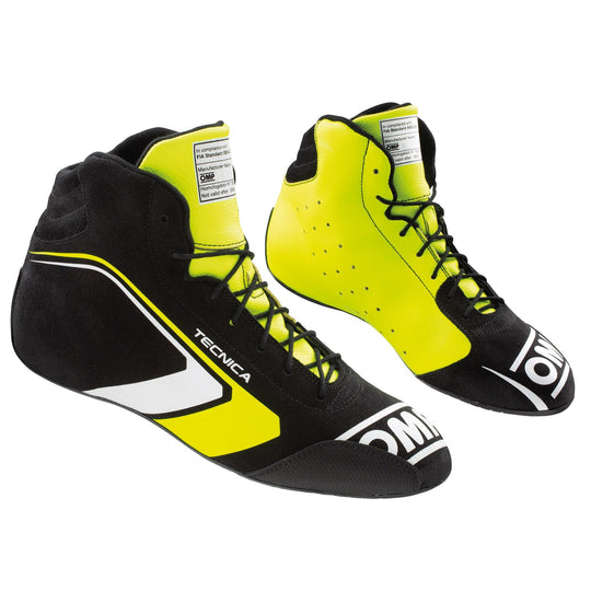 OMP ZAPATILLAS ONE EVO TECNICA NEGRO/FLUO AMARILLO TALLA 39 FIA 8856-2018 - OMP original VRM Motorsports imagen 1