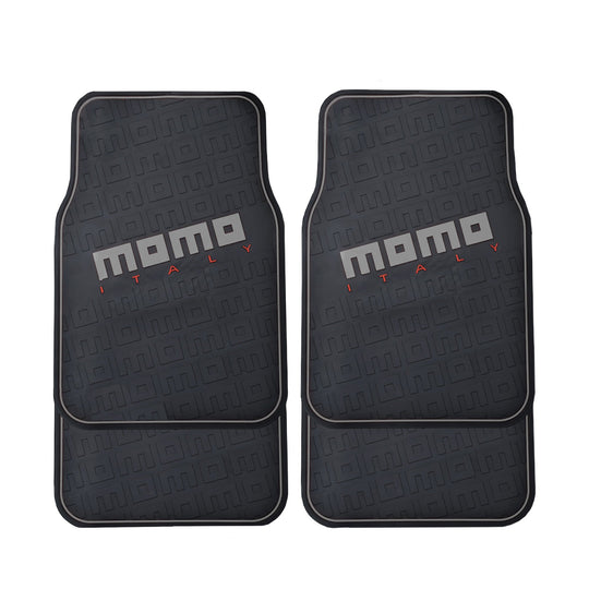 SET COMPLETO 4 PIEZAS ALFOMBRAS MOMO GOMA UNIVERSALES NEGRO Y GRIS MOMO | VRM Motorsports