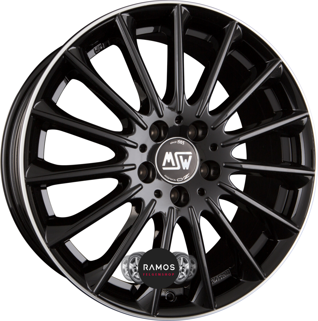 OZ LLANTA MSW MSW 30 7,5x18 ET45 5x114,30 73 NEGRO BRILLANTE+DIAMOND LIP