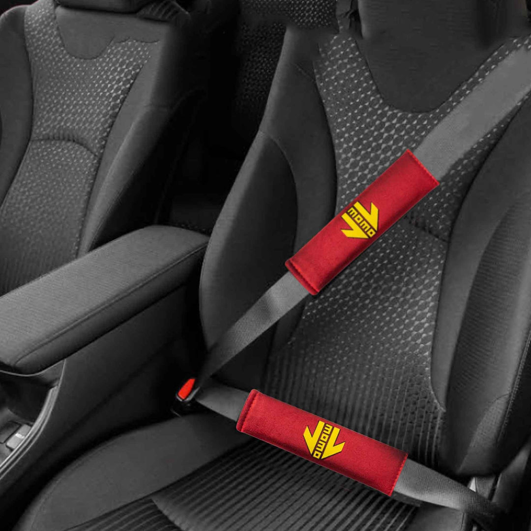 SET ALMOHADILLAS MOMO CINTURON COCHE ROJO/AMARILLO MOMO | VRM Motorsports