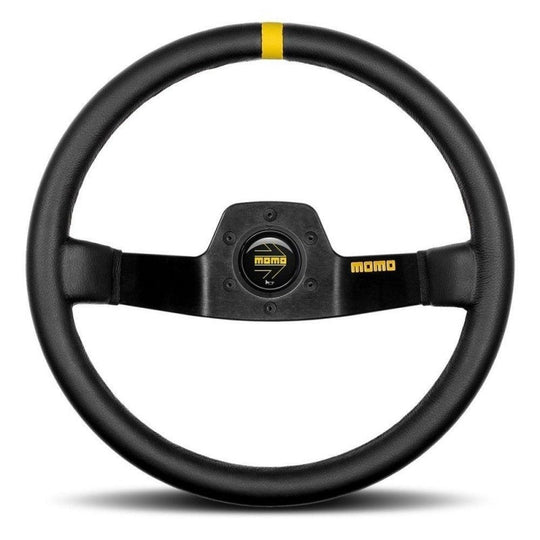 VOLANTE MOMO 350 MM PIEL 2 BRAZOS NEGRO MOD.02 MOMO | VRM Motorsports