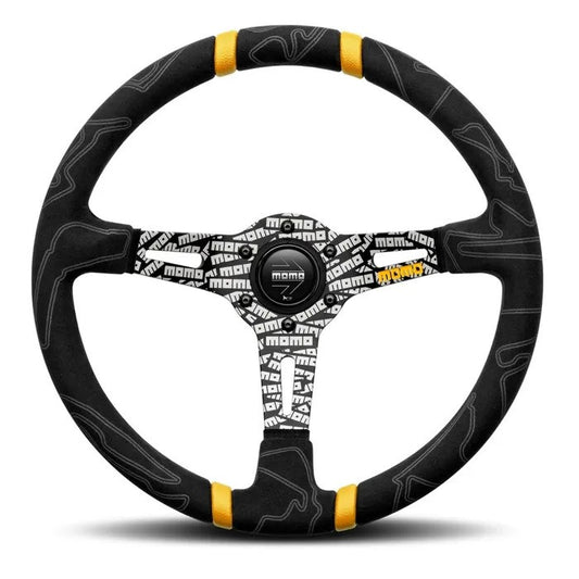 VOLANTE MOMO ULTRA 350 MM MICROFIBRA NEGRO