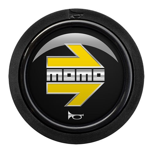 PACK 10 PULSADOR MOMO ARROW LOGO BRILLANTE NEGRO CROMADO 2C R MOMO | VRM Motorsports