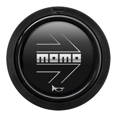 PACK 10 PULSADOR MOMO ARROW LOGO NEGRO MATE CROMADO 2CC R MOMO | VRM Motorsports