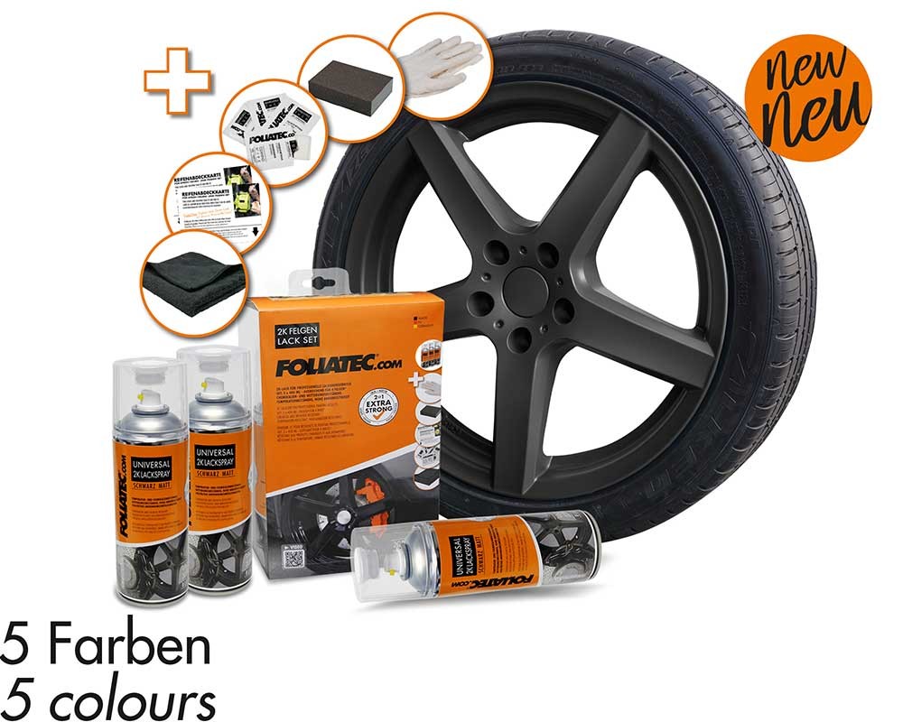 Foliatec Kit Pintura En Spray Para Llantas 2C Negro Mate - Imagen 5 Foliatec VRM Motorsports